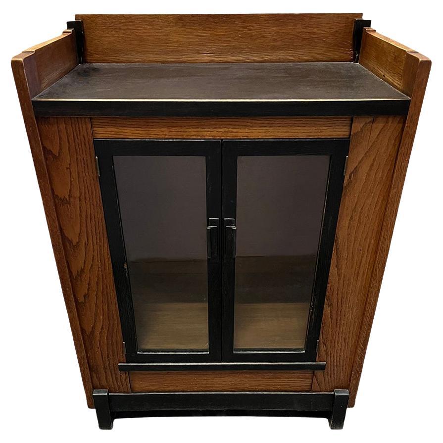 Armoire hollandaise Art déco en Oak par Jan Brunott, années 1920