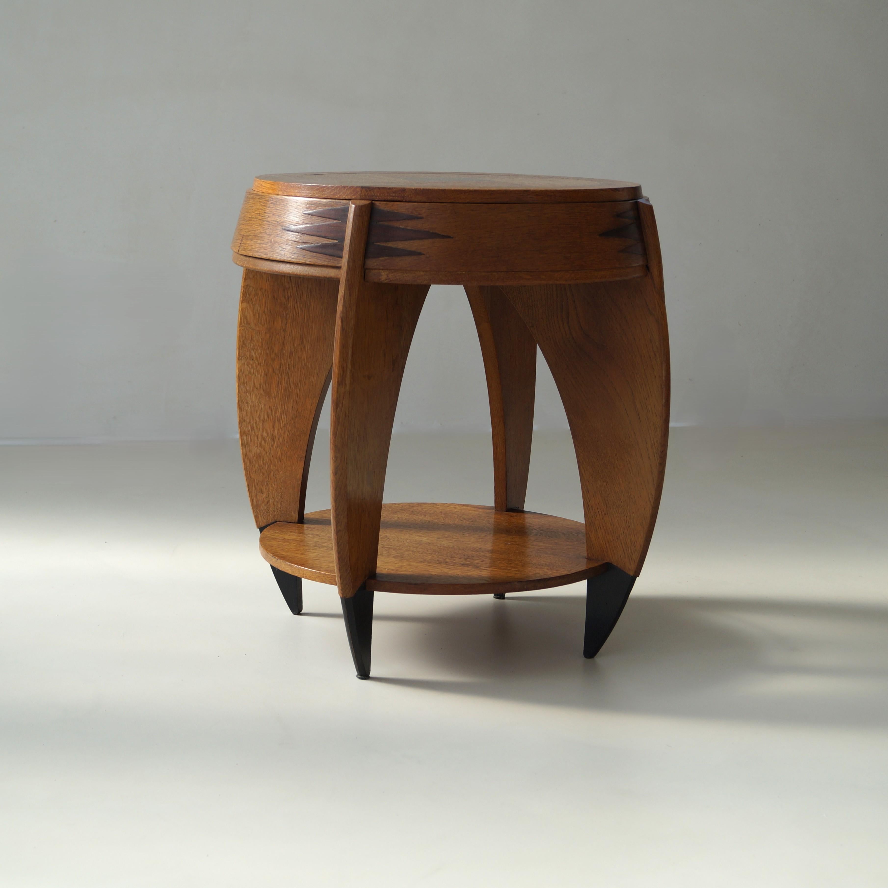 Hand-Crafted Dutch Art Deco Occasional Table by P.E.L. Izeren, 1920s