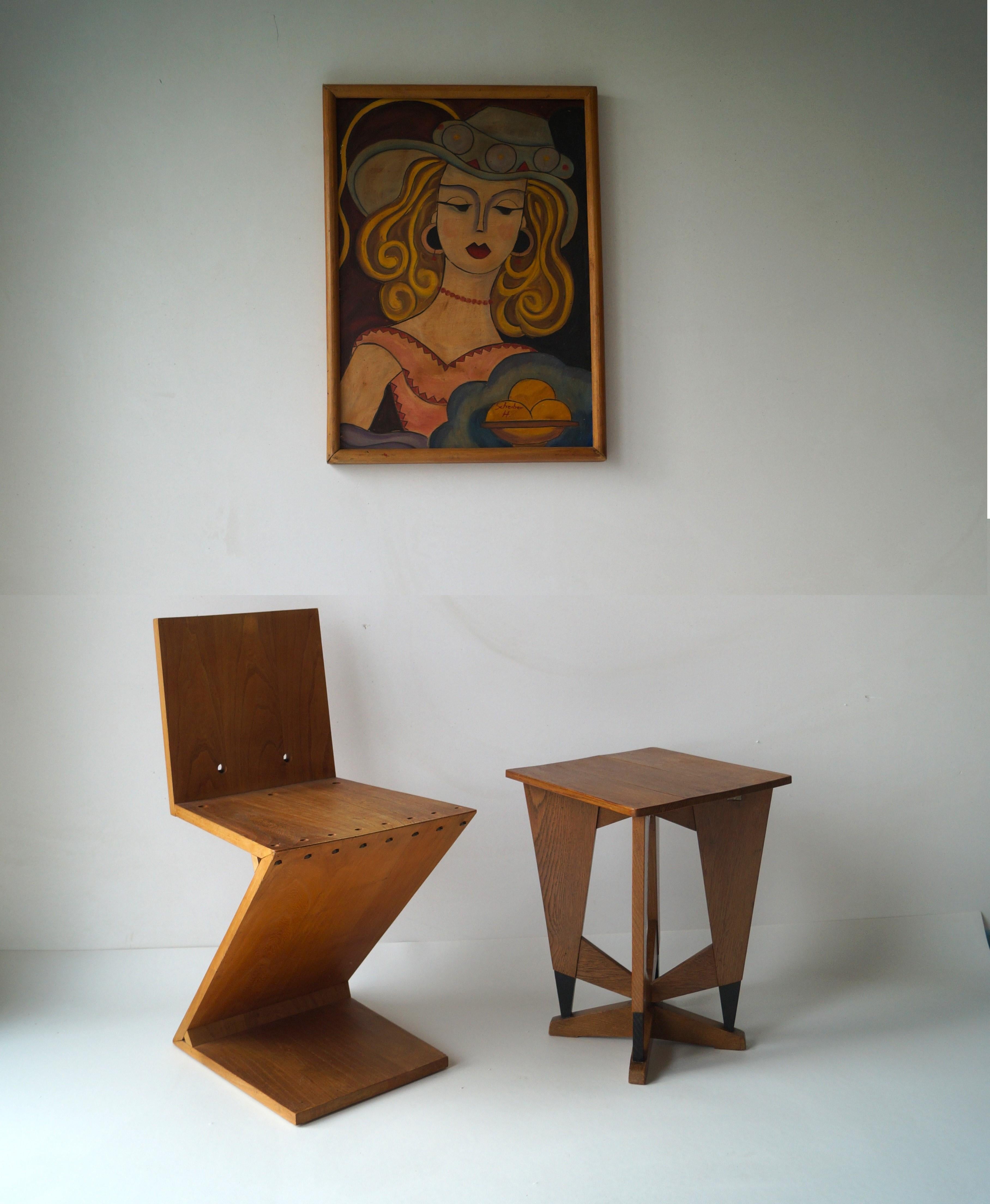 Dutch Art Deco Occasional Table by P.E.L. Izeren, 1920s In Good Condition For Sale In EVERDINGEN, NL