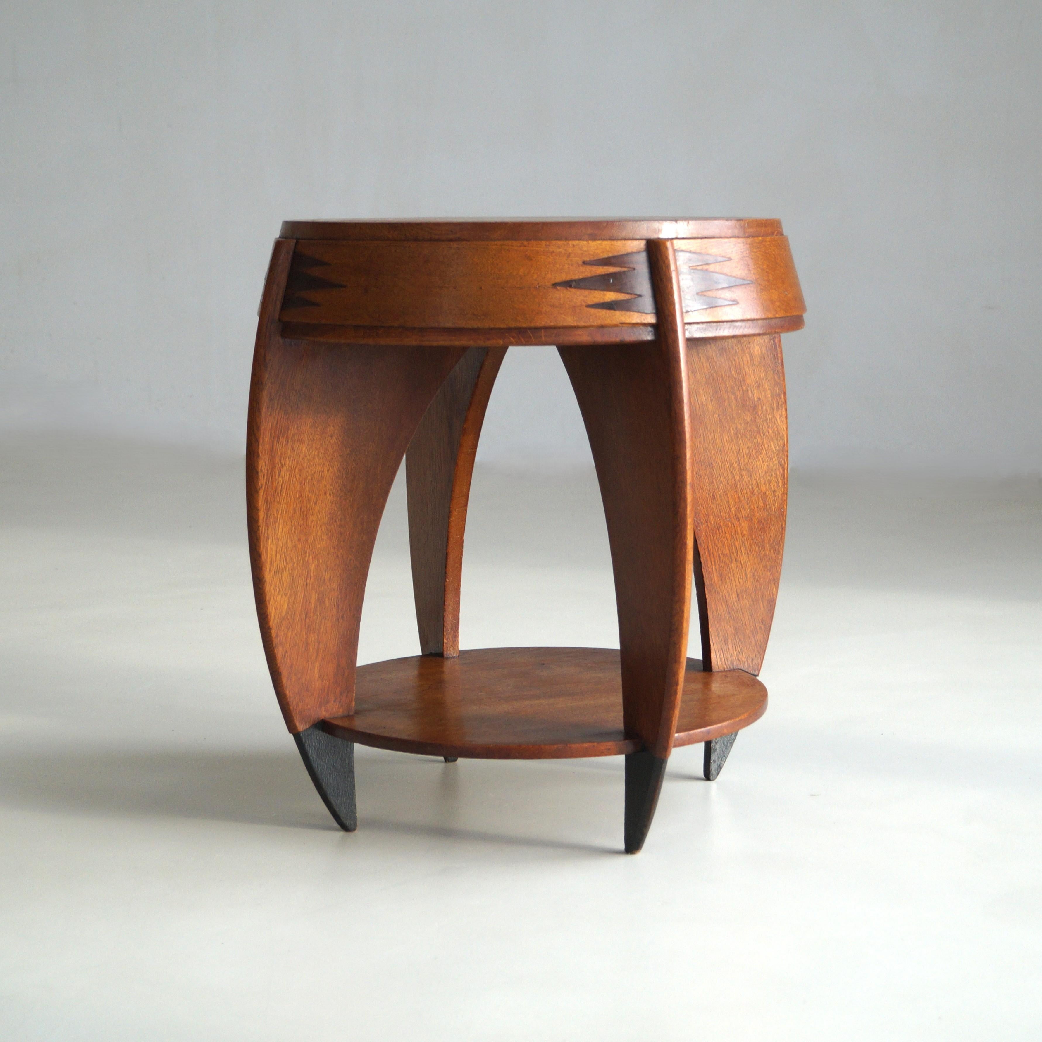 Macassar Table d'appoint Art déco hollandaise n° 301 par P.E.L. Izeren, années 1920 en vente