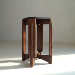 Dutch Art Deco Octagonal Amsterdam School Side Table, 1920s