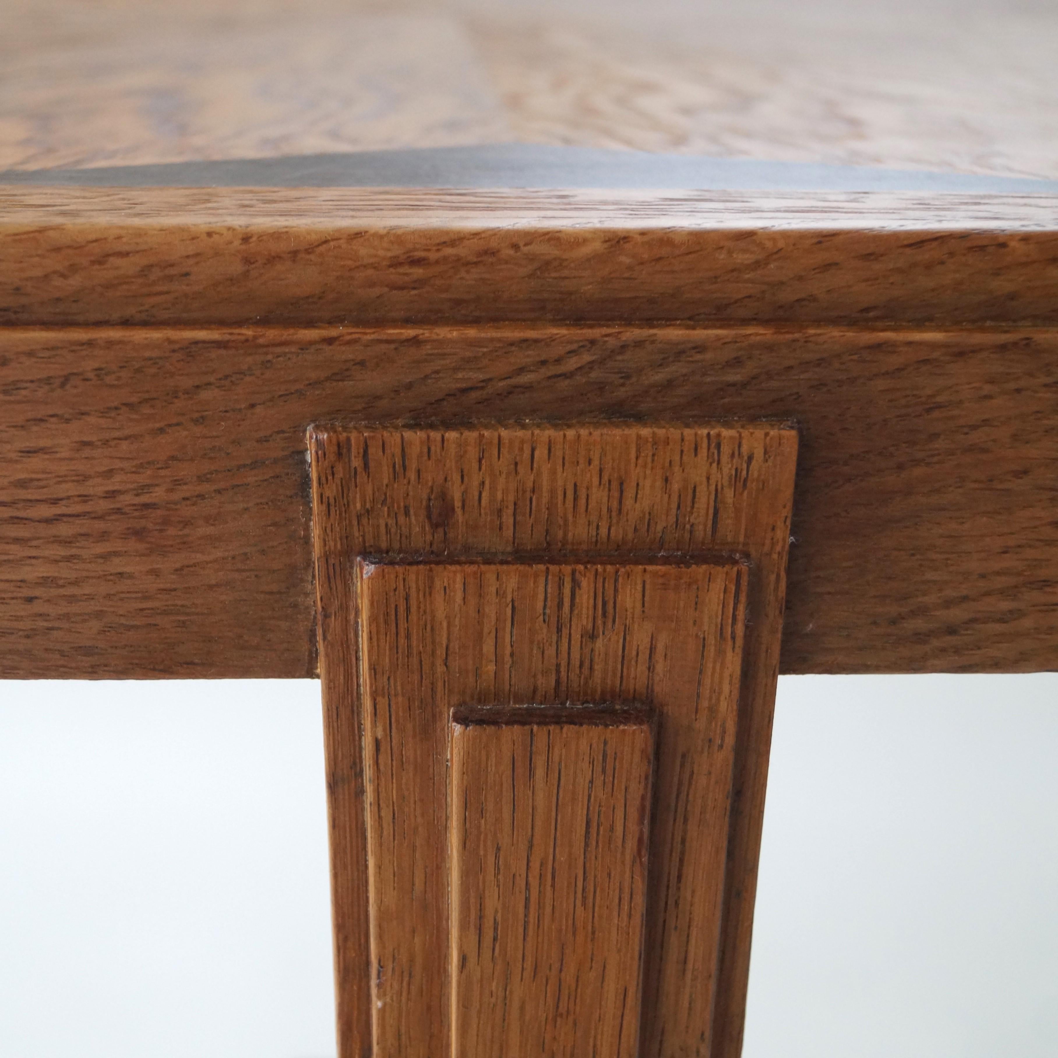 Dutch Art Deco Octagonal Side Table in oak and macassar, 1920s 9