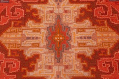 Dutch Art Deco Purple, Beige, Burgundy, Orange Hand Knotted Rug by Jaap Gidding