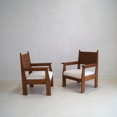 Dutch Art Deco set of armchairs by Jan Brunott, 1920s