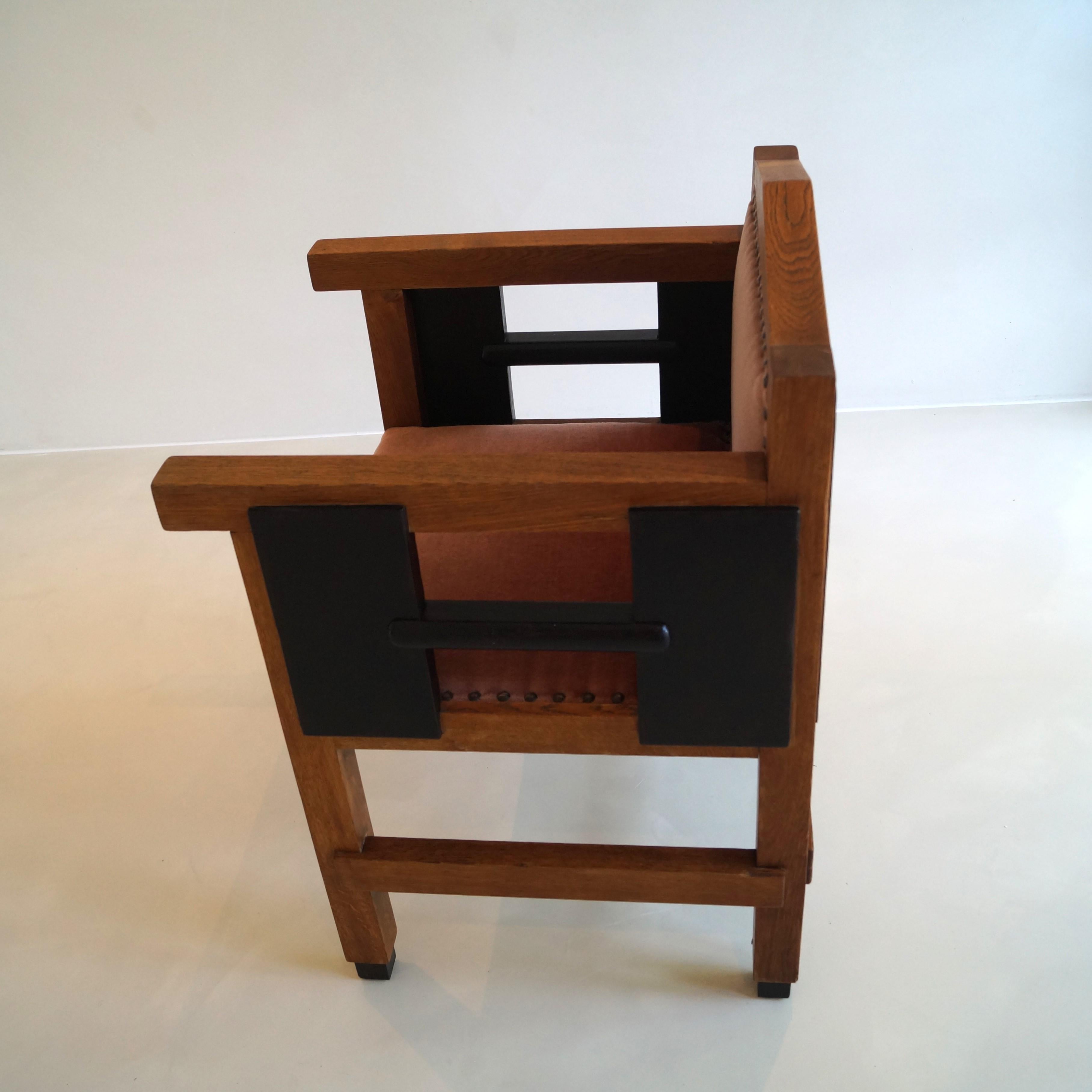 Set di poltrone Art Deco olandesi di J.L.A. Grubben, anni '20 in vendita 3