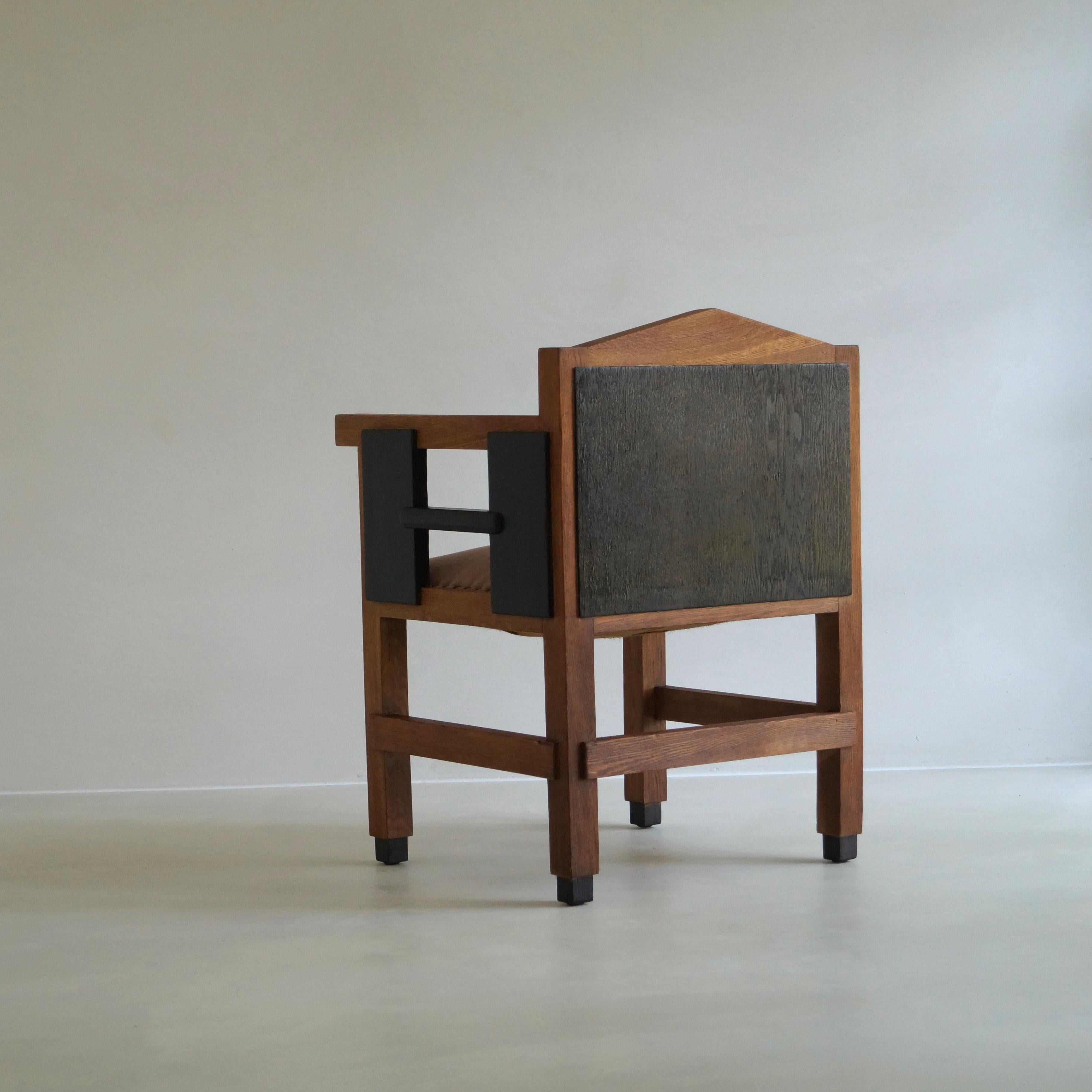 Set di poltrone Art Deco olandesi di J.L.A. Grubben, anni '20 in vendita 4