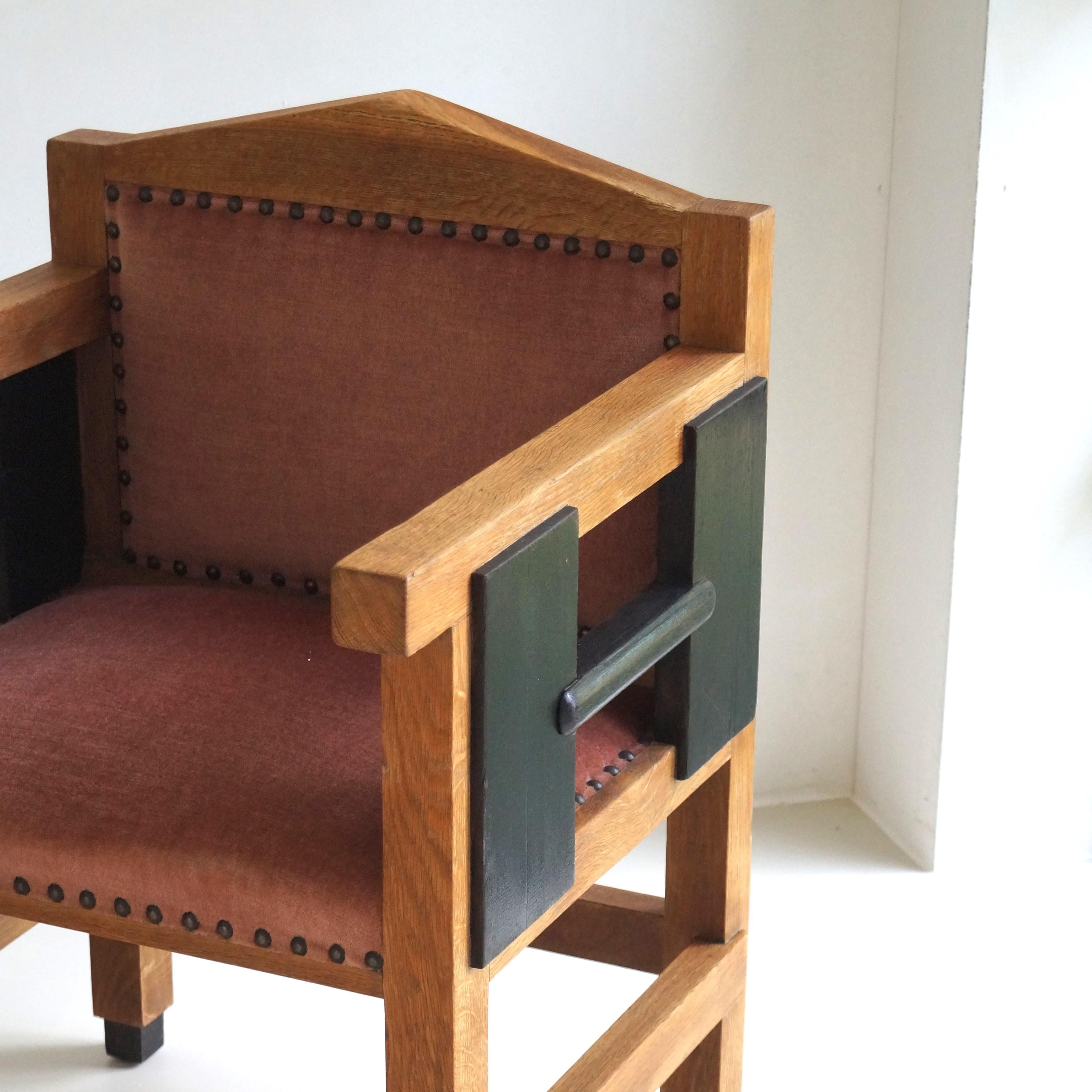 Inizio XX secolo Set di poltrone Art Deco olandesi di J.L.A. Grubben, anni '20 in vendita