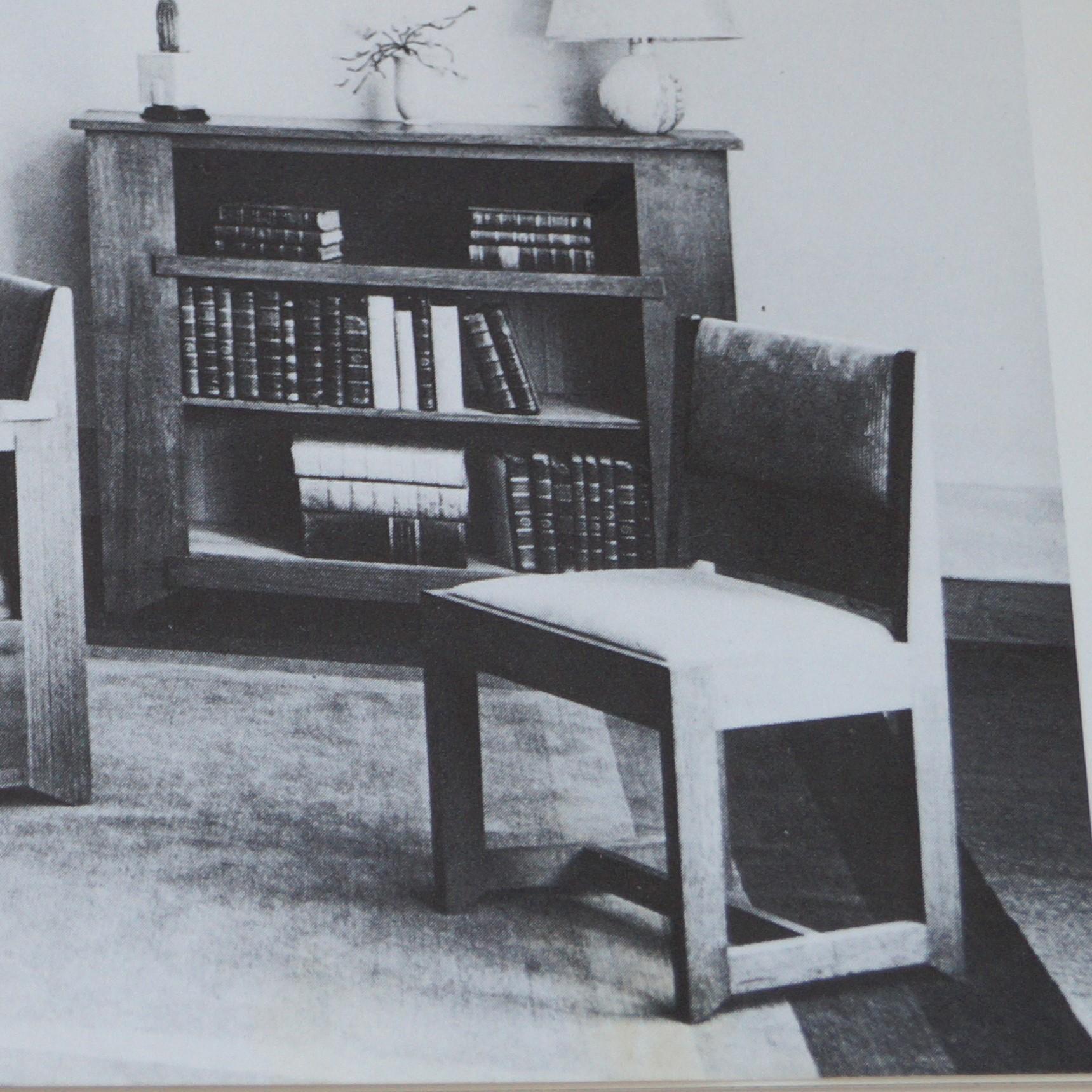 Dutch Art Deco set up of table and chairs (by H.Wouda for Pander) and chess set 15