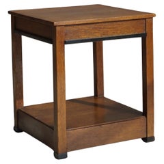 Niederländischer quadratischer Beistelltisch im Art déco-Stil, L.O.V. Oosterbeek zugeschrieben, 1920er Jahre