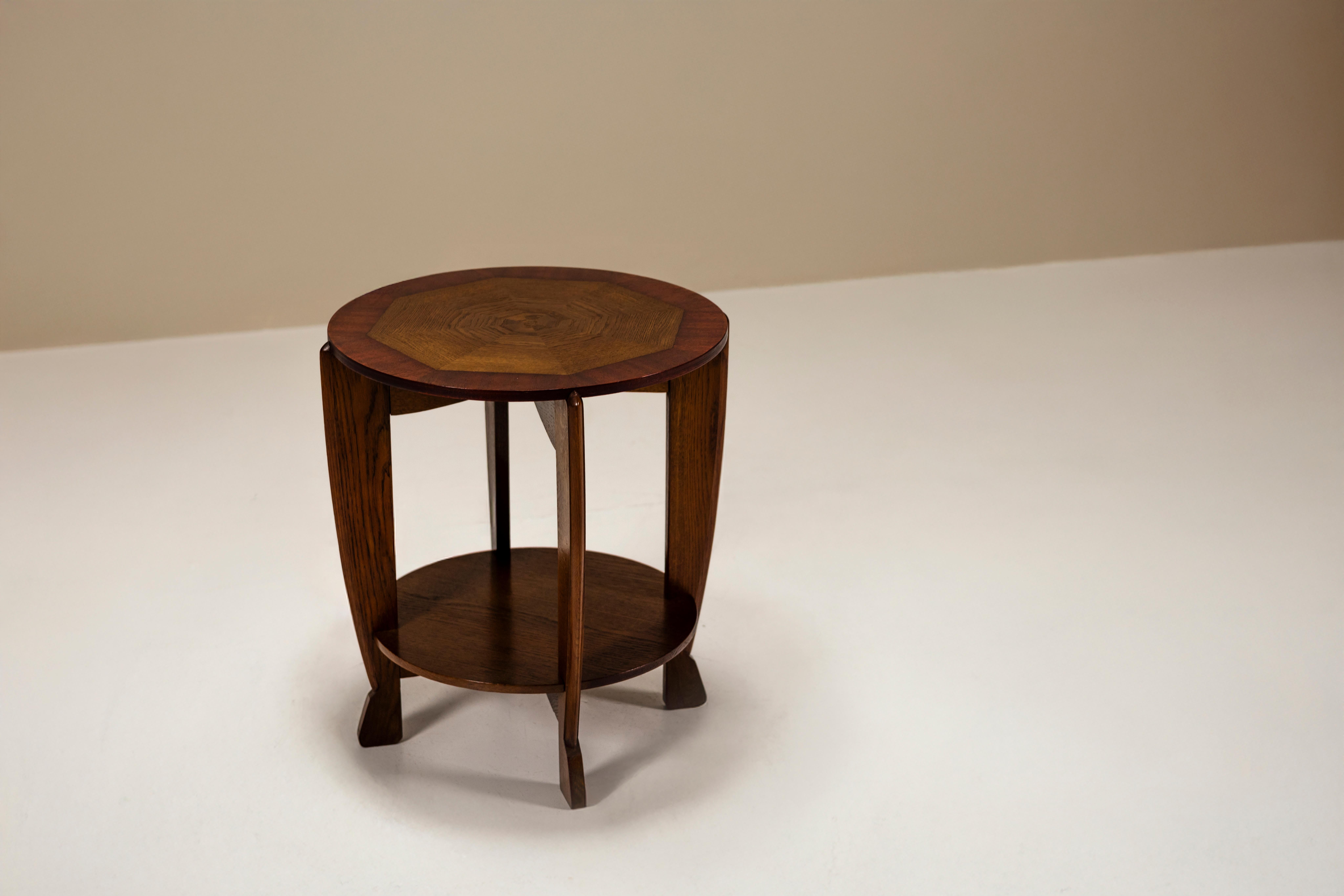 Mahogany Dutch Art Deco Table for Genneper Molen Model 258 by P.E.L. Izeren For Sale