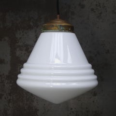 Lampe suspendue Art Reed en verre opalin blanc de Philips, Hollande