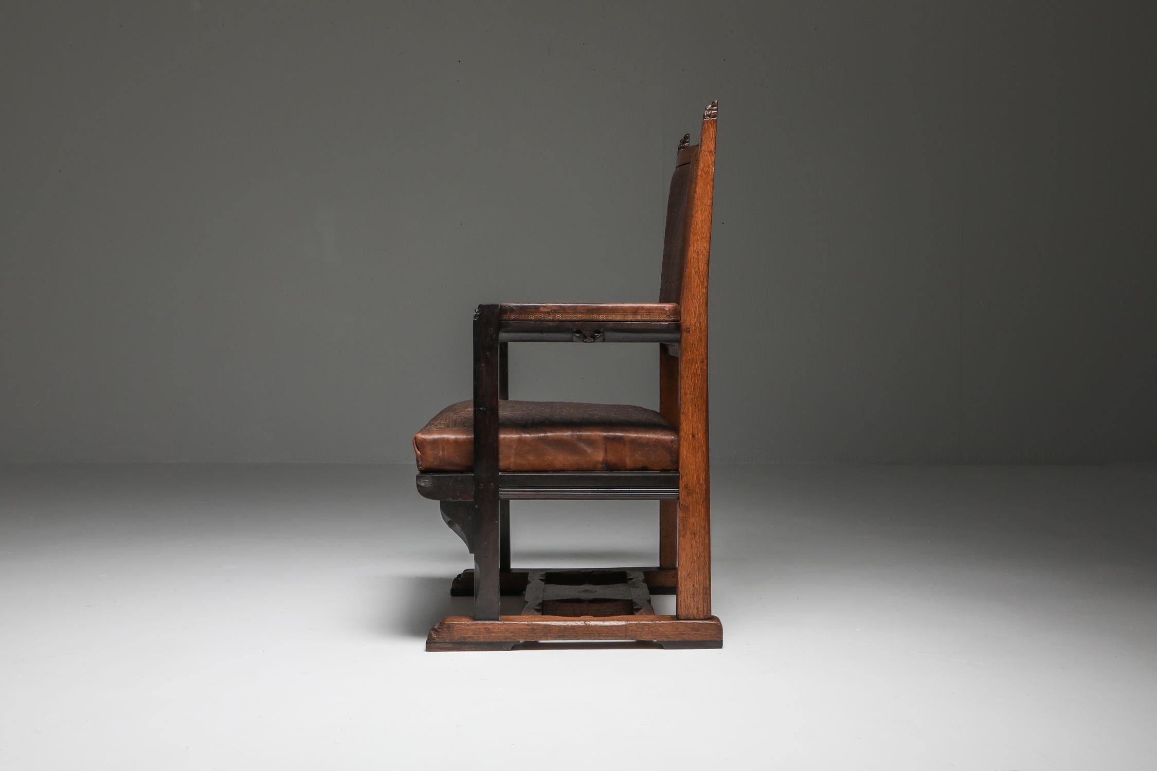 Niederländischer Jugendstil-Sessel der Amsterdamse Schule des Jugendstils von Lion Cachet, 1925 im Zustand „Gut“ im Angebot in Antwerp, BE