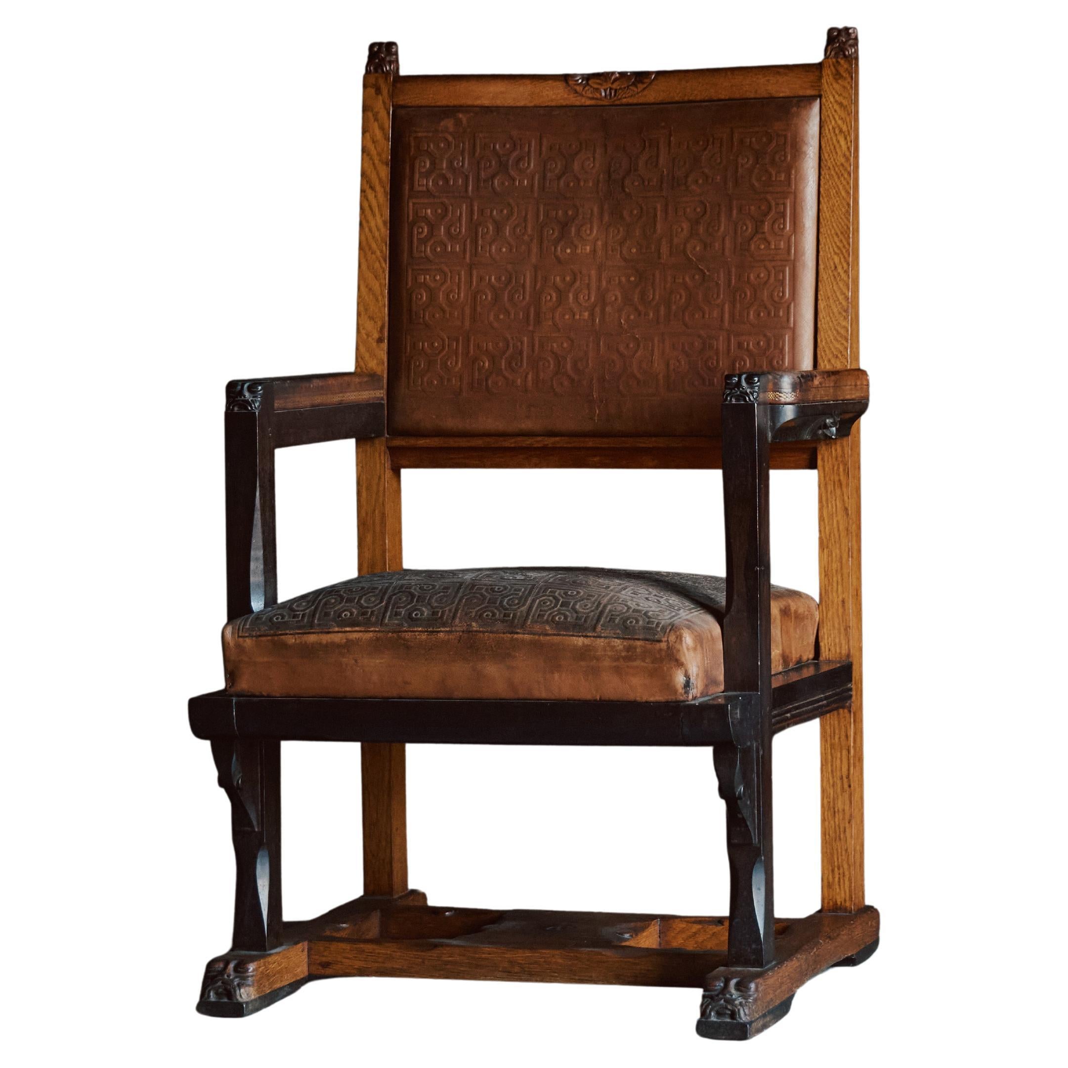 Dutch Art Nouveau Amsterdamse School Armchair by Lion Cachet, 1925