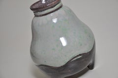 Rare Dutch Modernist Ceramic Vase Blue Green Turquoise