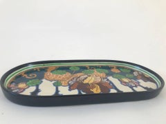 Dutch Art Nouveau Ivora Gouda Oval Tray