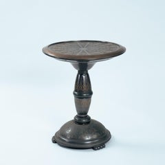 Dutch Art Nouveau occasional table with floral relief decor, 1920s