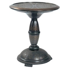 Dutch Art Nouveau occasional table with floral relief decor, 1920s