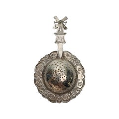 Dutch Articulated Windmill 800 Silver Tea Strainer #16025