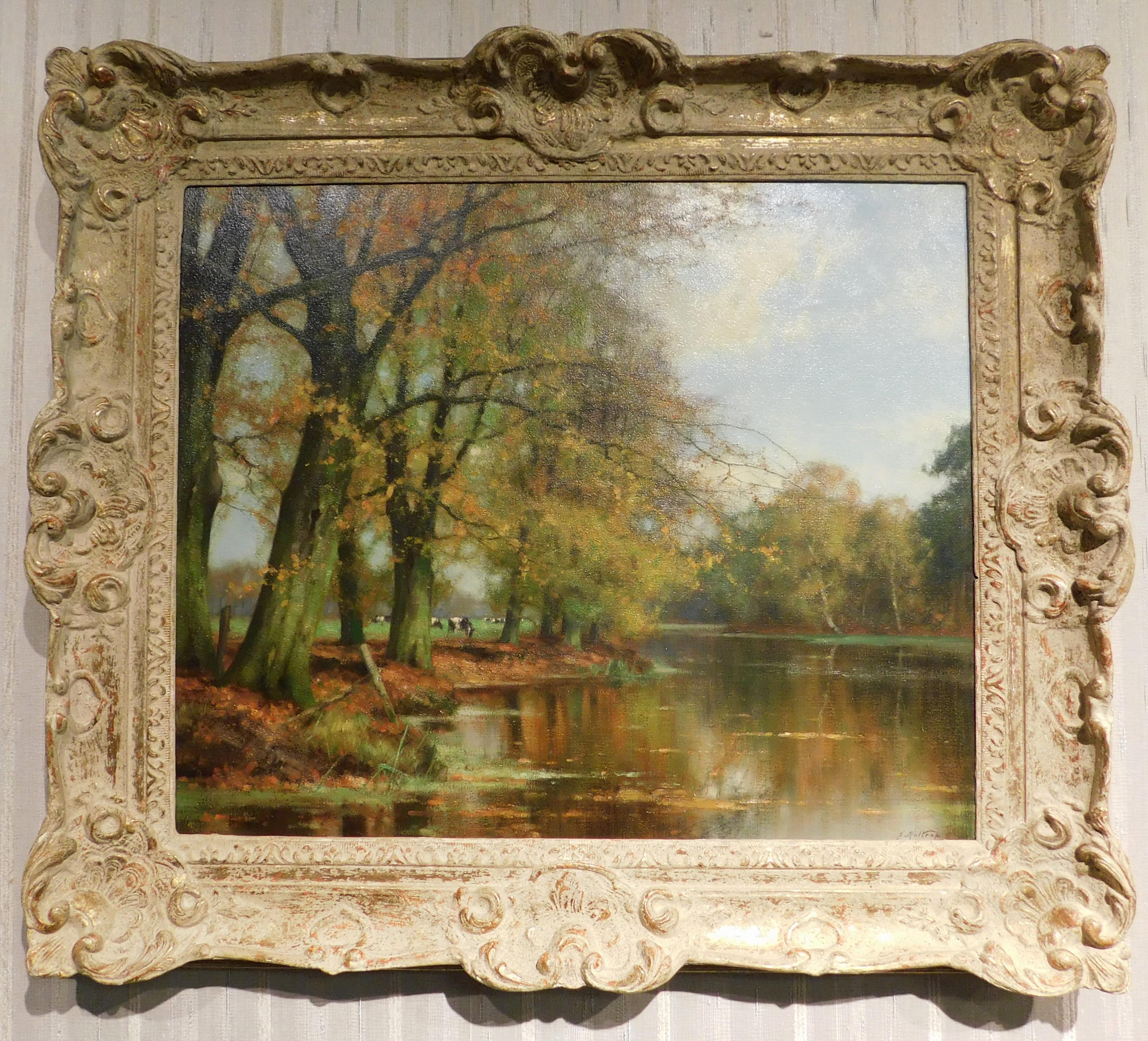 Peinture Paire de peintures à l'huile sur toile de l'artiste néerlandais Jan Holtrop en vente