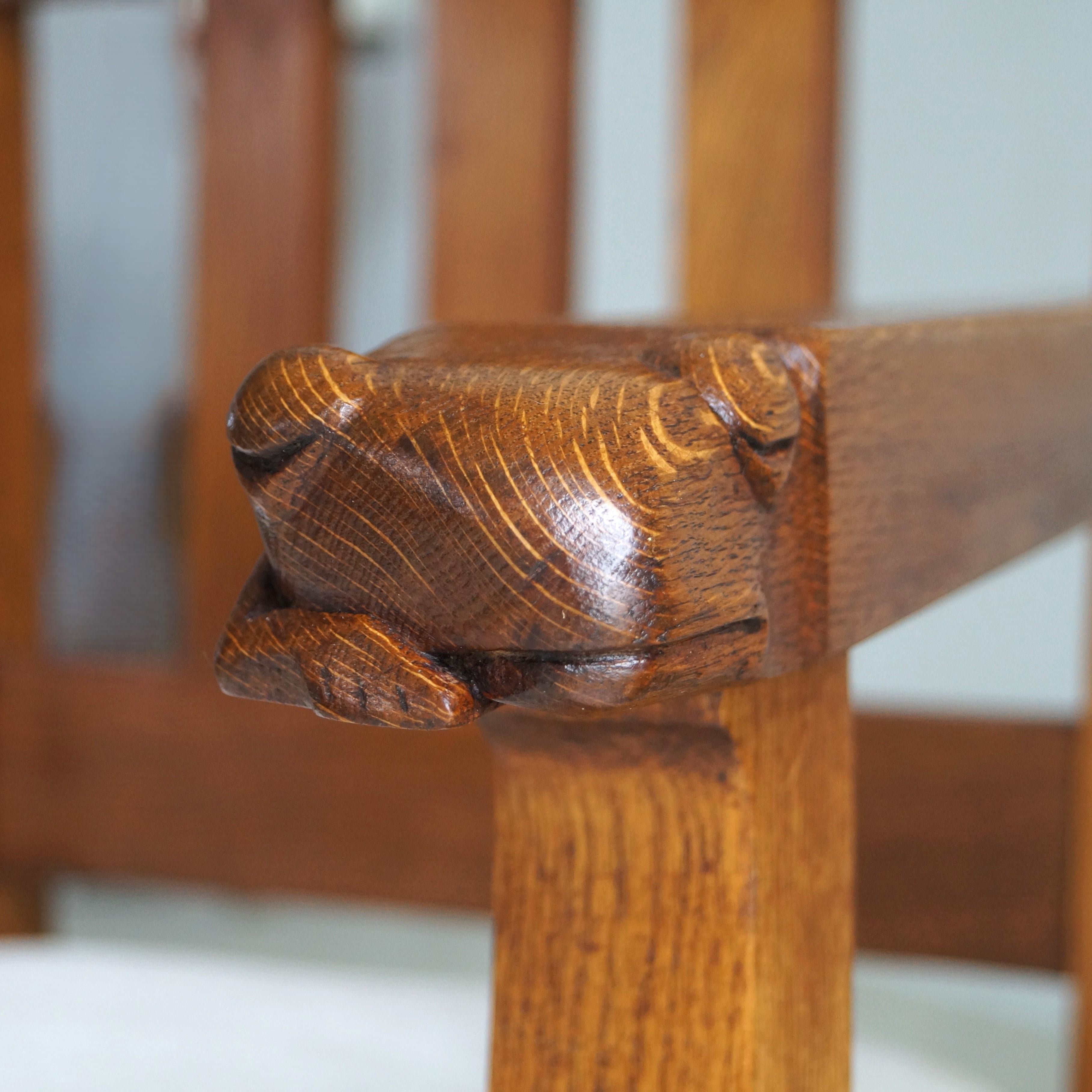Holländischer Arts & Crafts Sessel mit Salamander und Nelken, Kobus de Graaff im Angebot 12