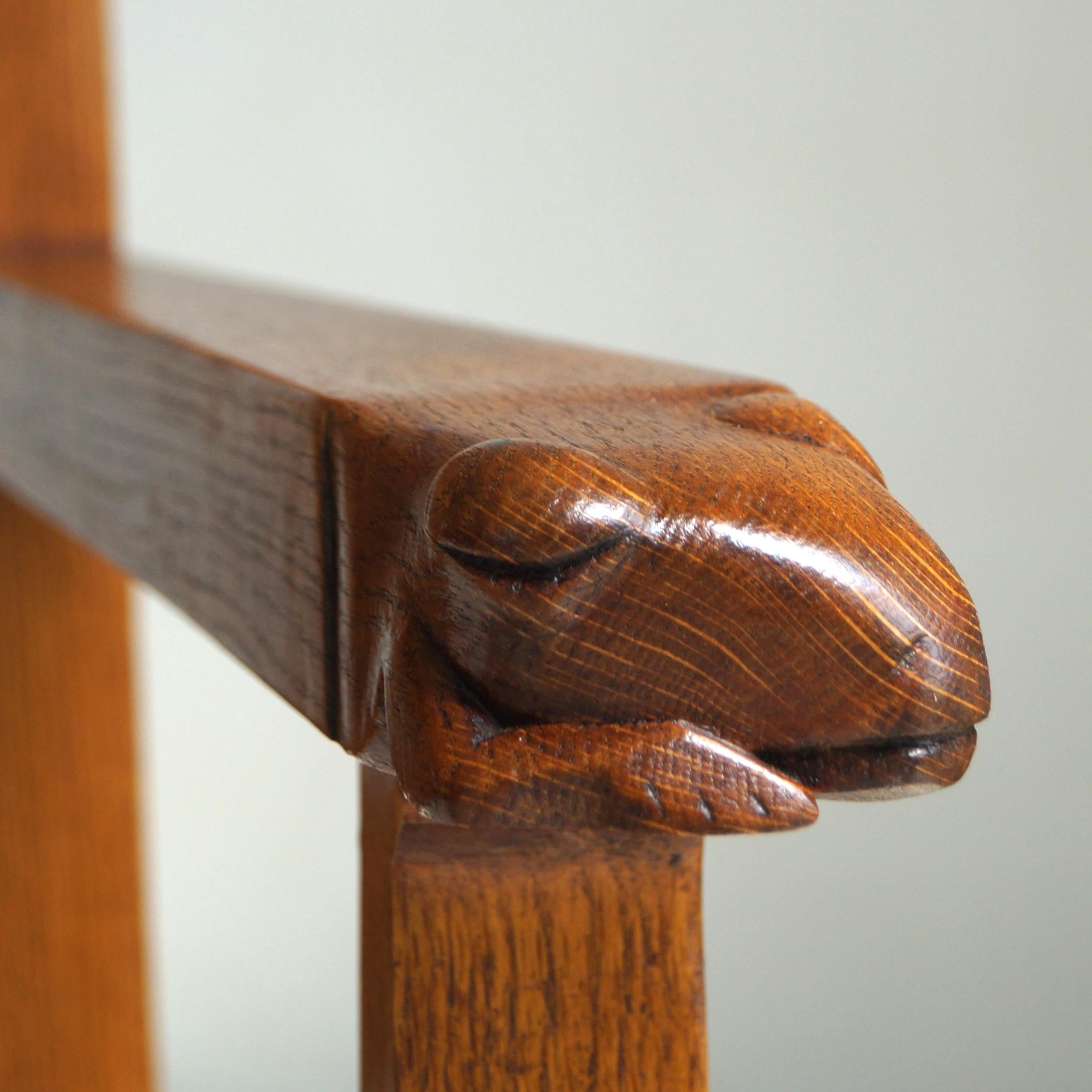 Holländischer Arts & Crafts Sessel mit Salamander und Nelken, Kobus de Graaff (Frühes 20. Jahrhundert) im Angebot