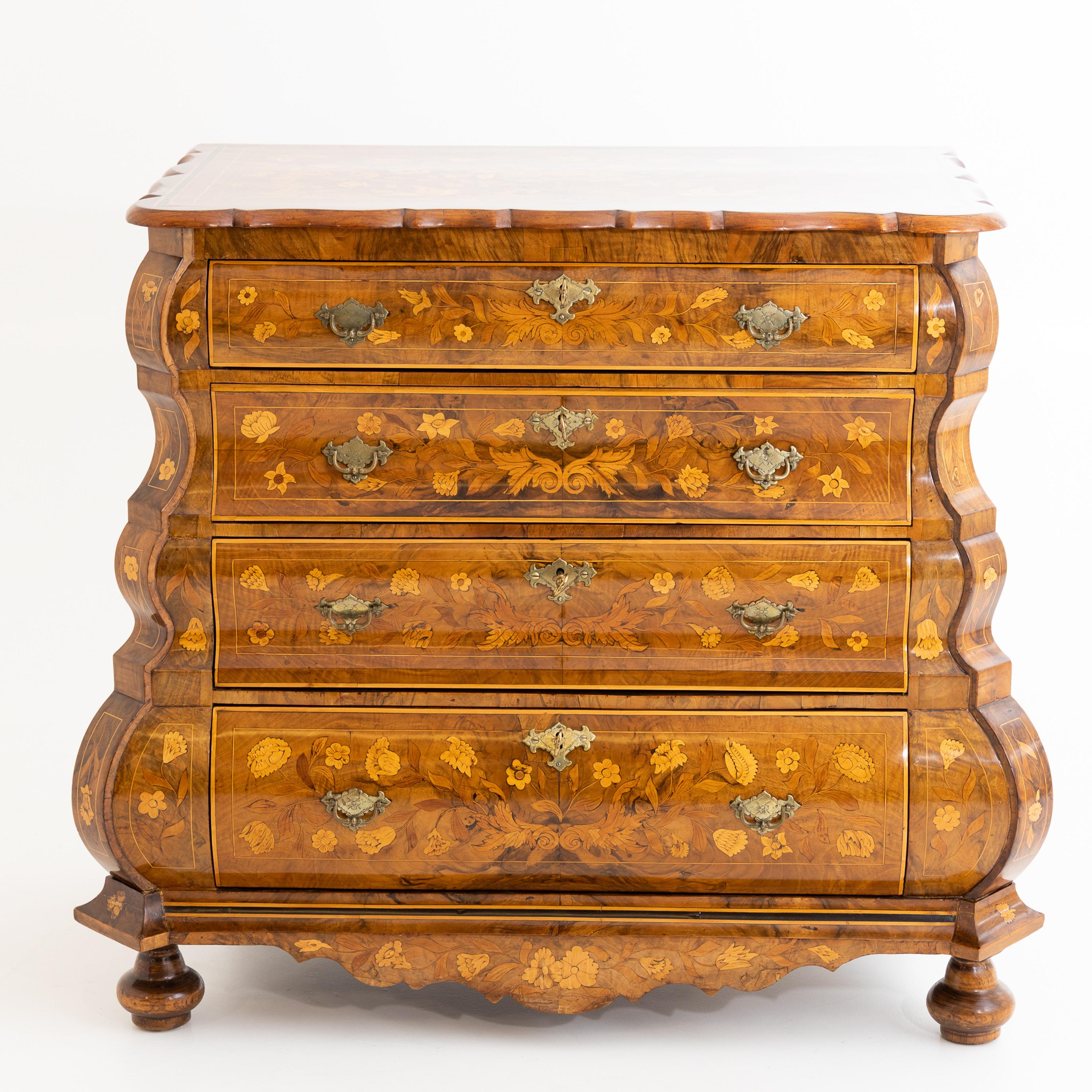 18th Century and Earlier Dutch Baroque Chest of Drawers, 18th Century