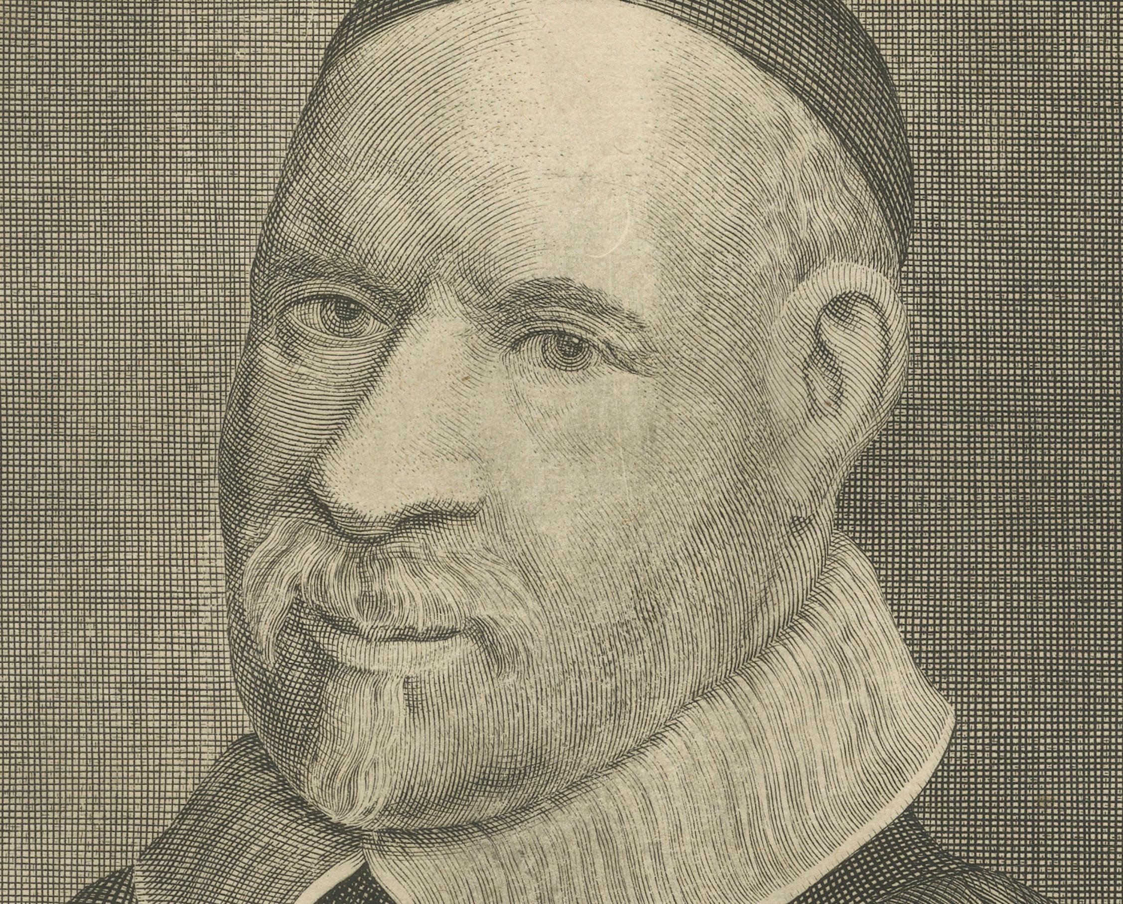 Gravé Portrait baroque néerlandais du théologien Johannes Wachtelaar - Utrecht, c.1653 en vente