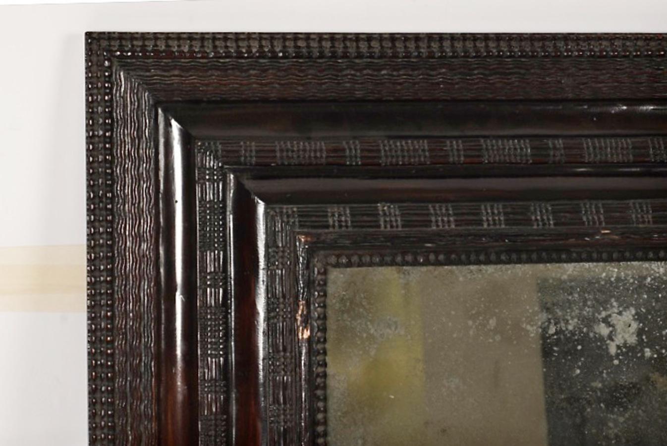 Barocco Specchio olandese in legno intagliato in stile barocco in vendita