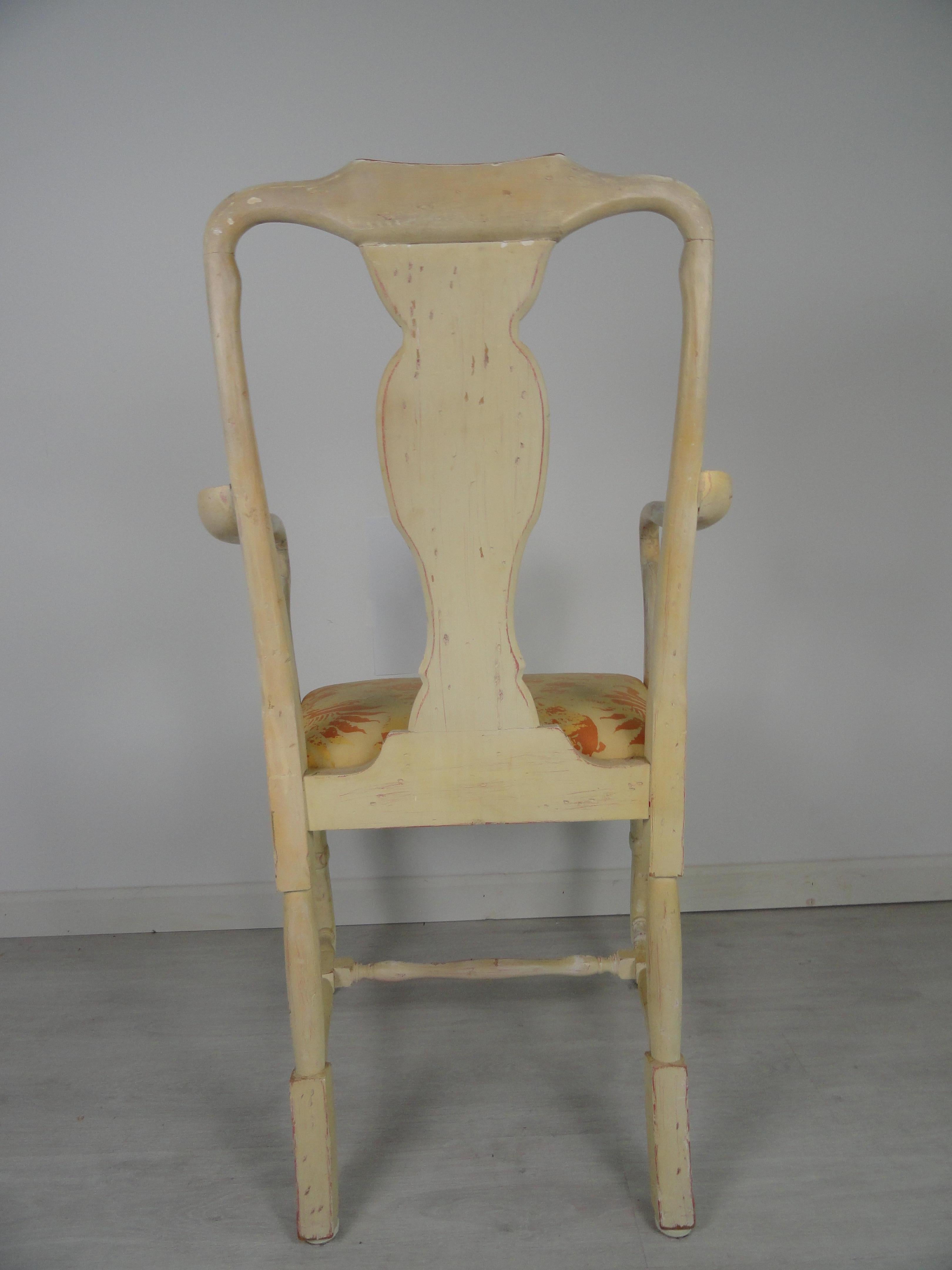 American Dutch Baroque Style Chair For Sale