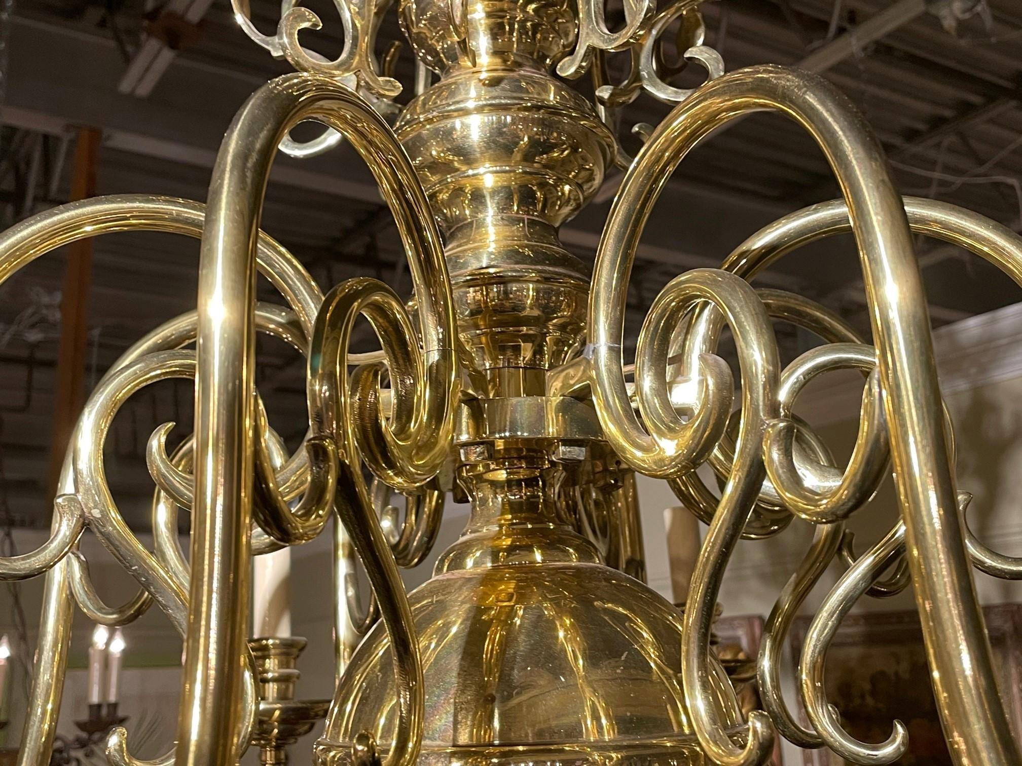 20th Century Dutch Baroque Style Chandelier