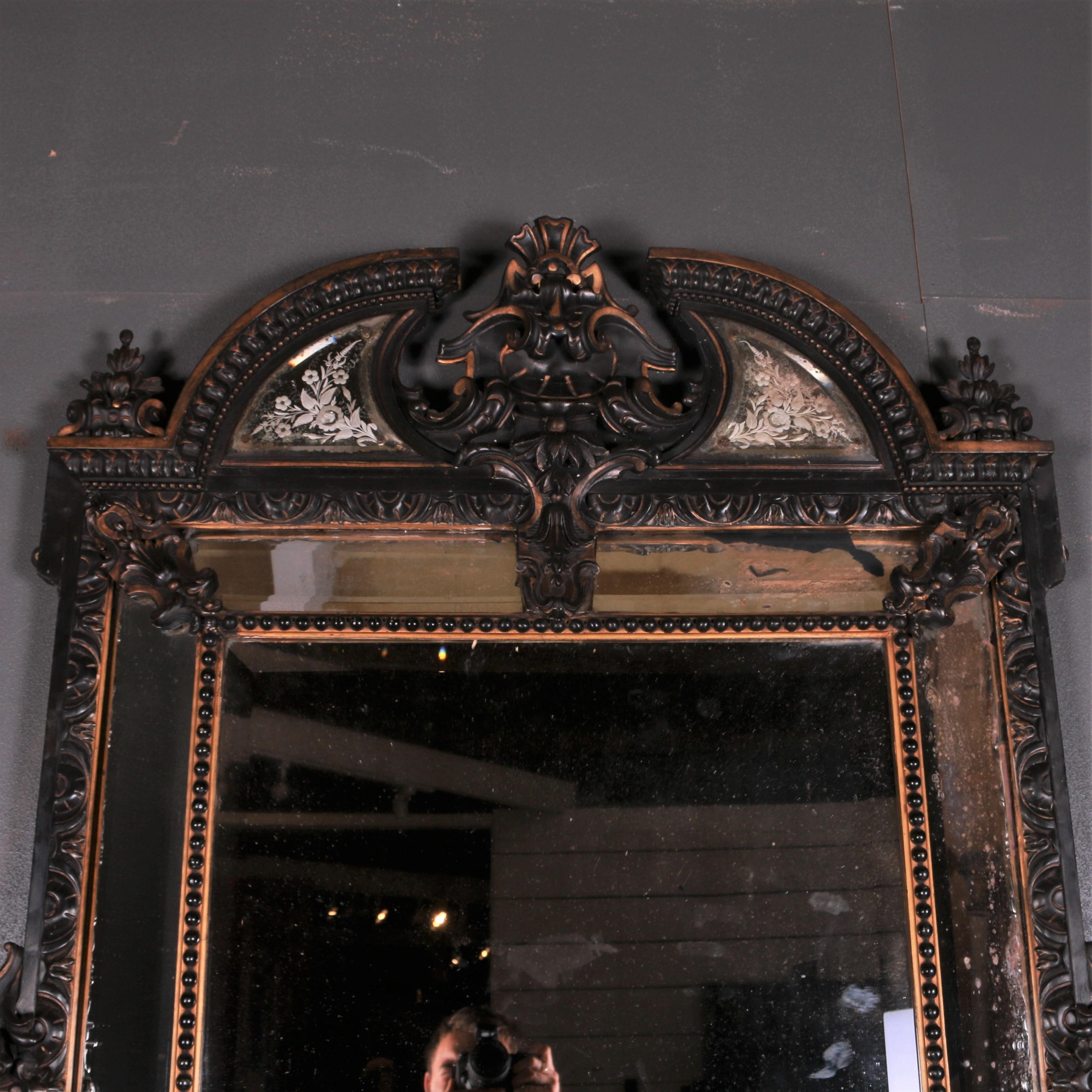 Gesso Dutch Baroque Style Cushion Mirror