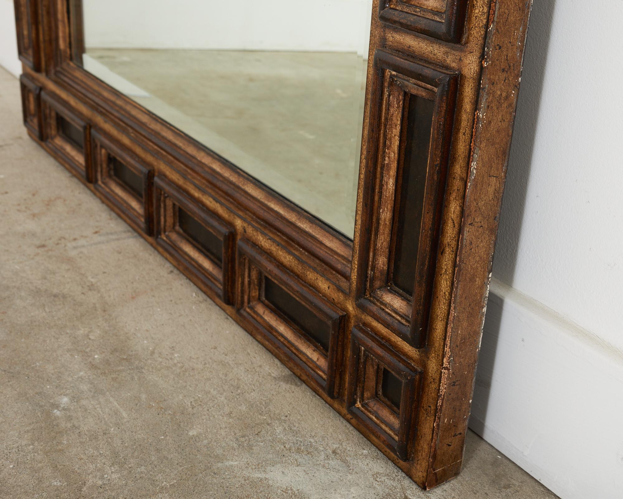 Dutch Baroque Style Distressed Floor Wall or Mantle Mirror 5