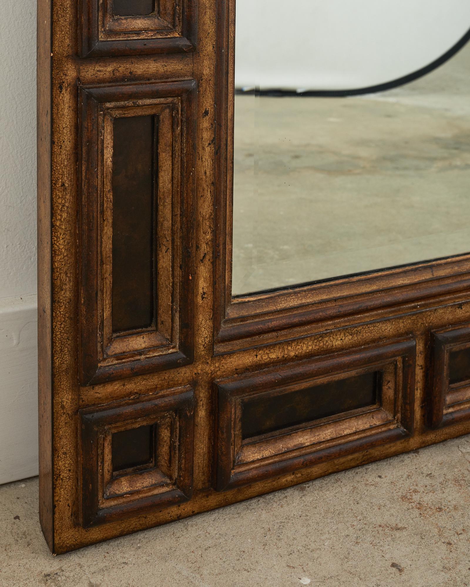 Dutch Baroque Style Distressed Floor Wall or Mantle Mirror 2