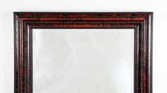 Dutch Baroque Style Faux Tortoise Shell With Ebonized Ripple Molding Mirror