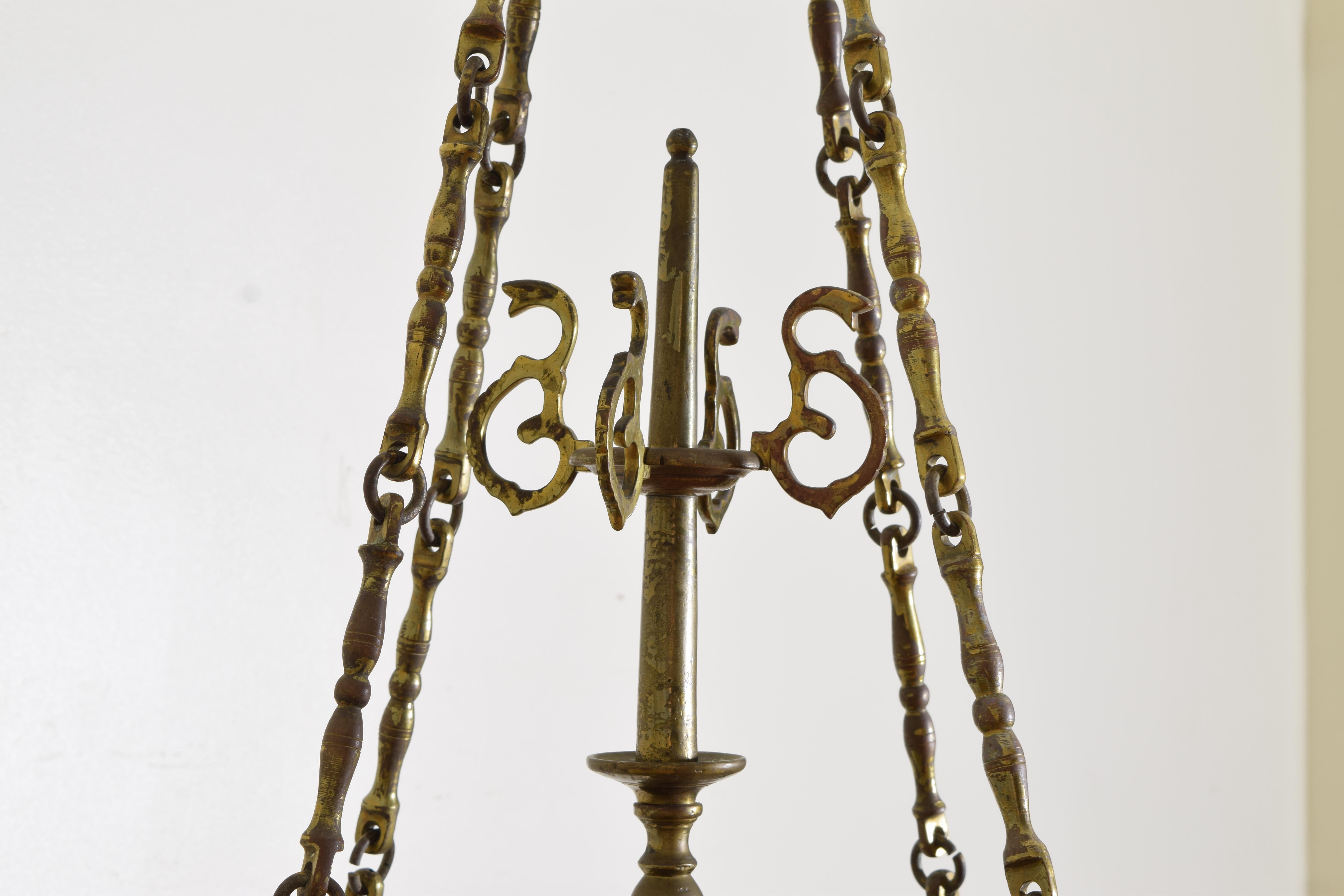 Dutch Baroque Style Figural Bronze Chandelier from the 2nd quarter 19th century For Sale 1
