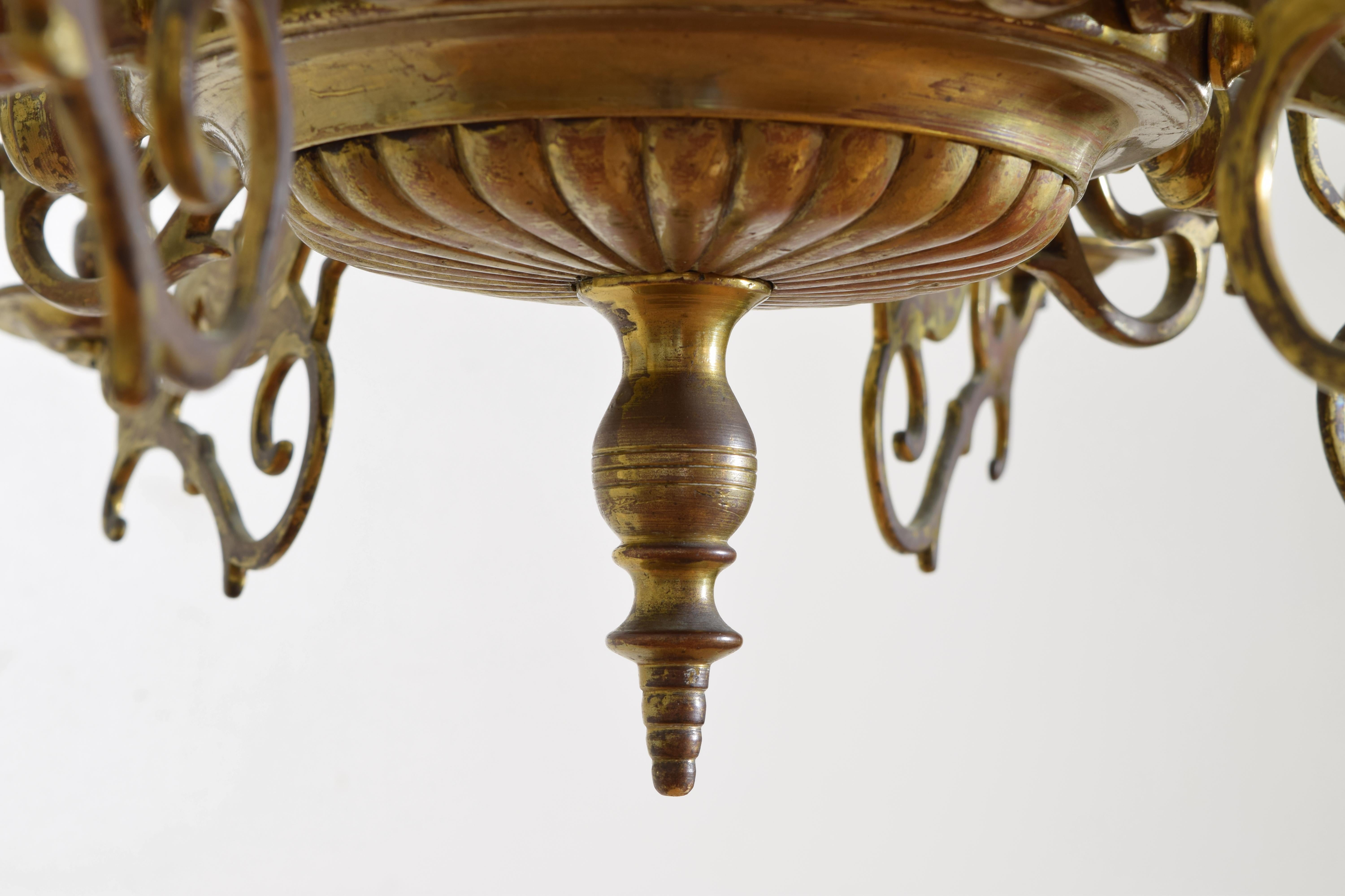 Dutch Baroque Style Figural Bronze Chandelier from the 2nd quarter 19th century For Sale 5