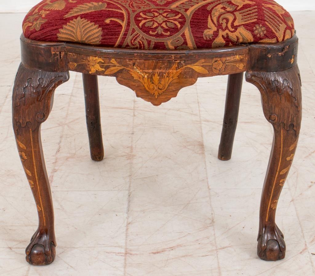19th Century Dutch Baroque Style Marquetry Side Chair, 19th C. For Sale