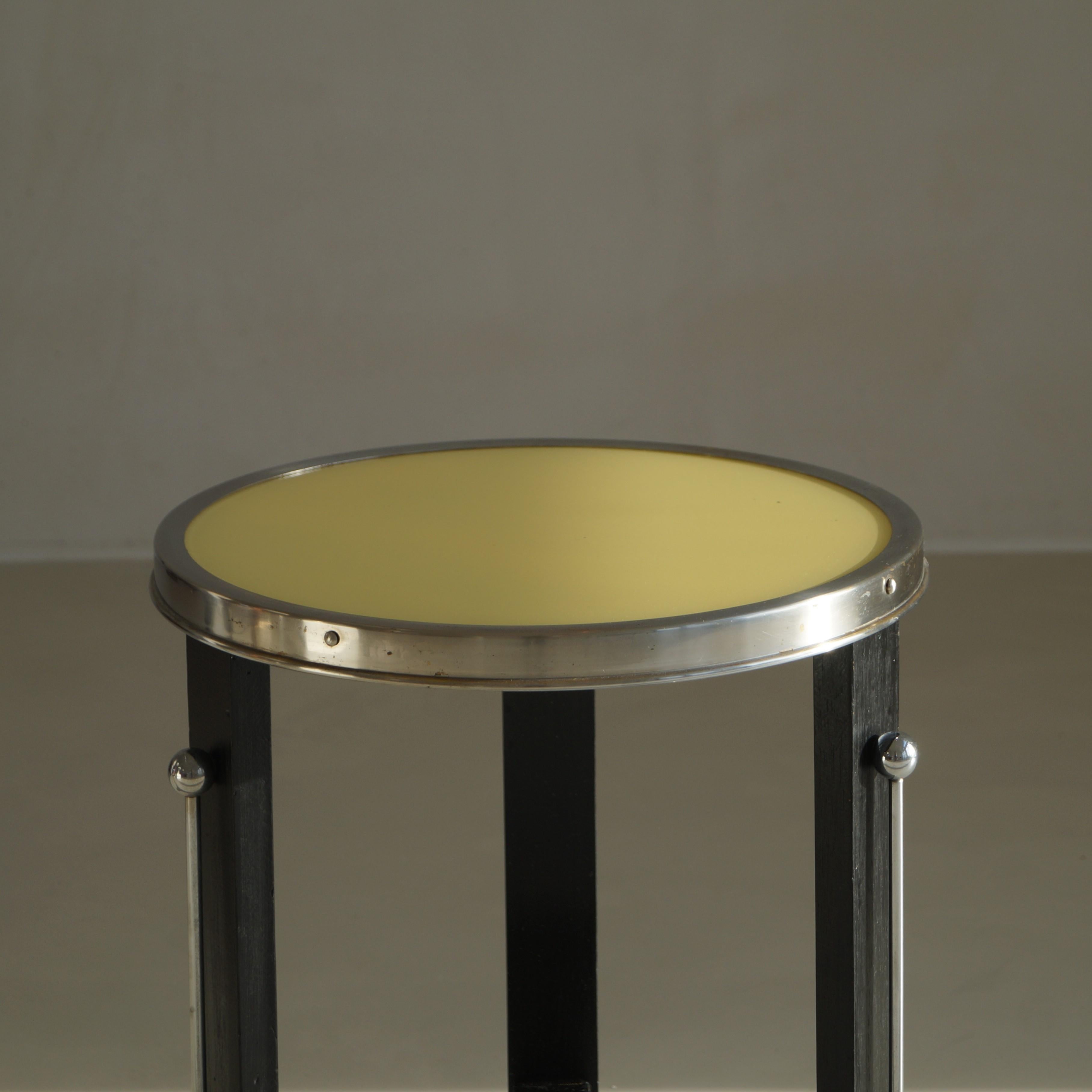 Dutch Bauhaus side table with yellow top, 1930s 7