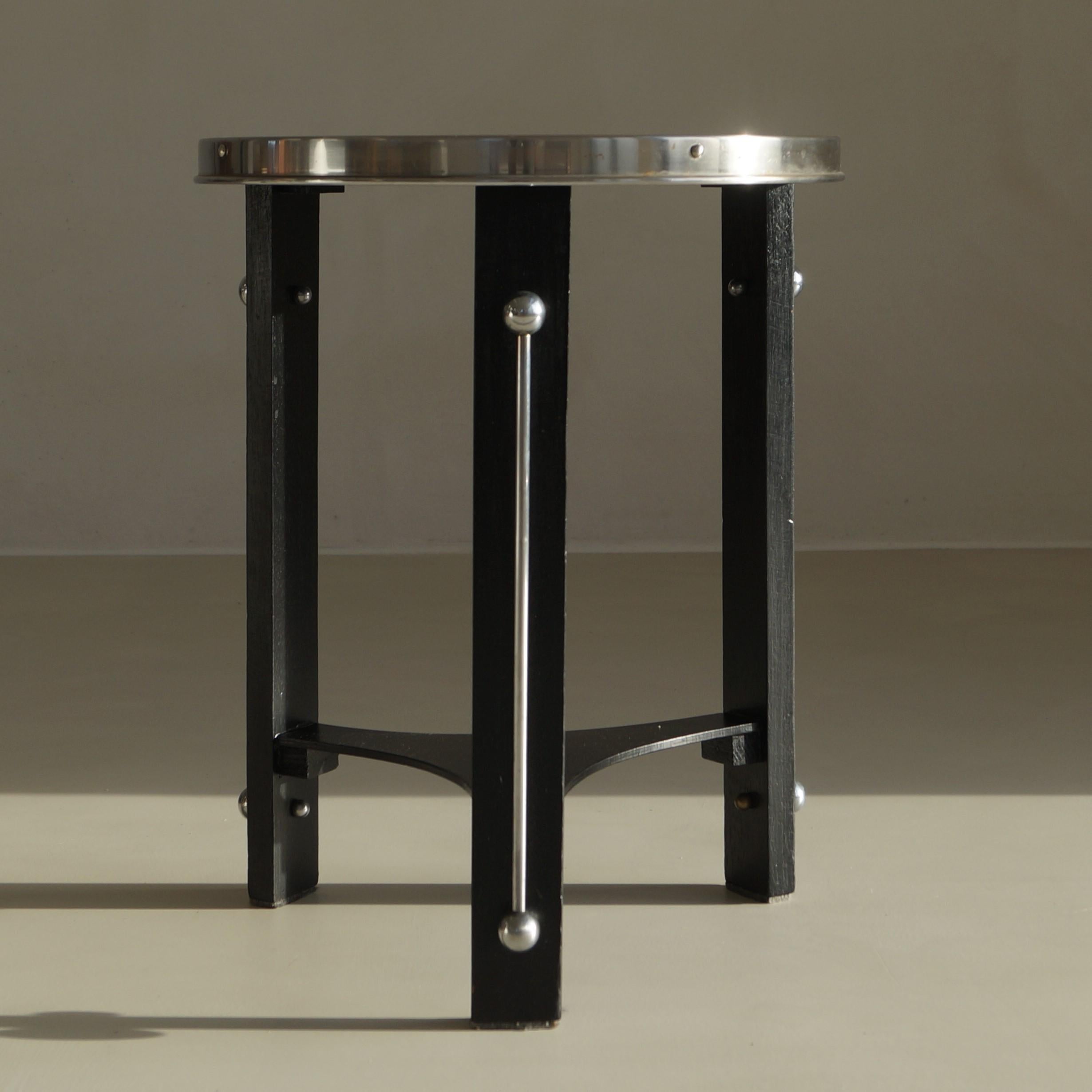 Dutch Bauhaus side table with yellow top, 1930s 2
