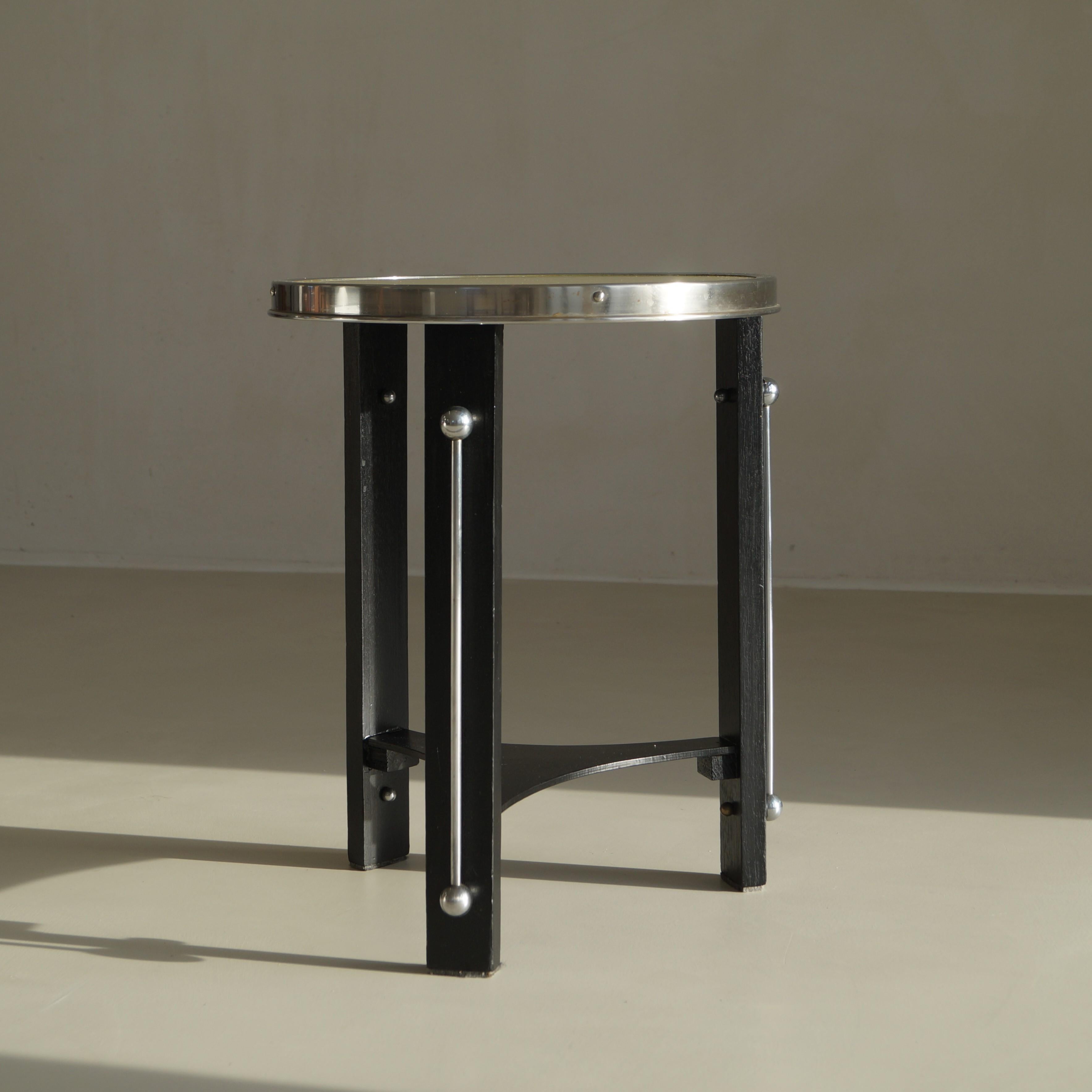 Dutch Bauhaus side table with yellow top, 1930s 3