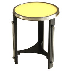 Dutch Bauhaus side table with yellow top, 1930s