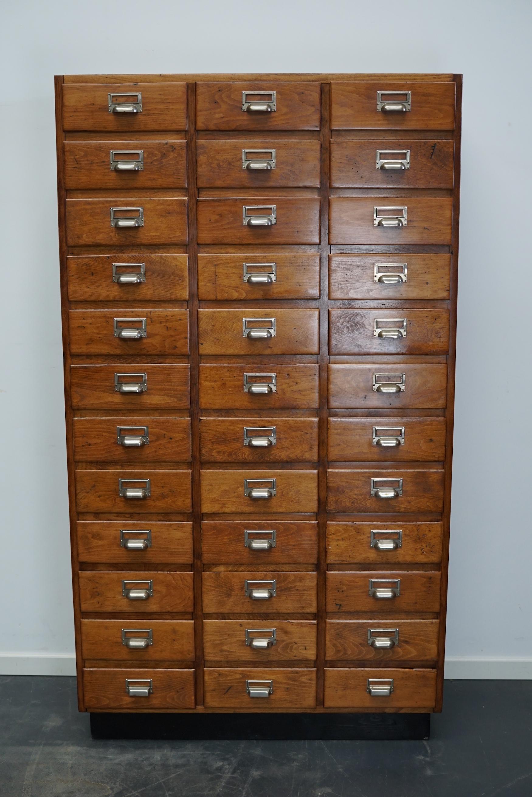 Dutch Beech Apothecary / Filing Cabinet, 1950s For Sale 5