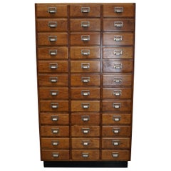 Dutch Beech Apothecary / Filing Cabinet, 1950s