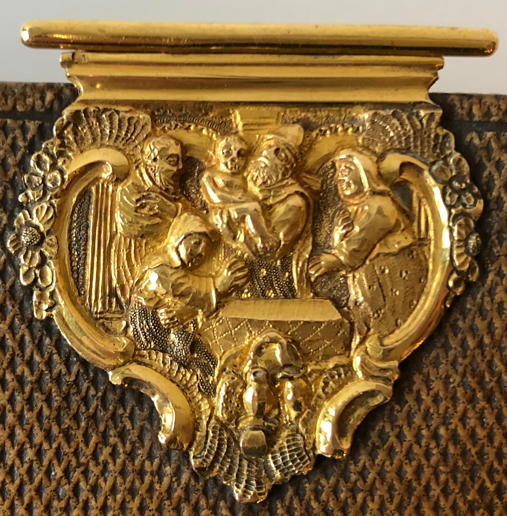 Embossed Dutch Bible with Gold Bookclasps