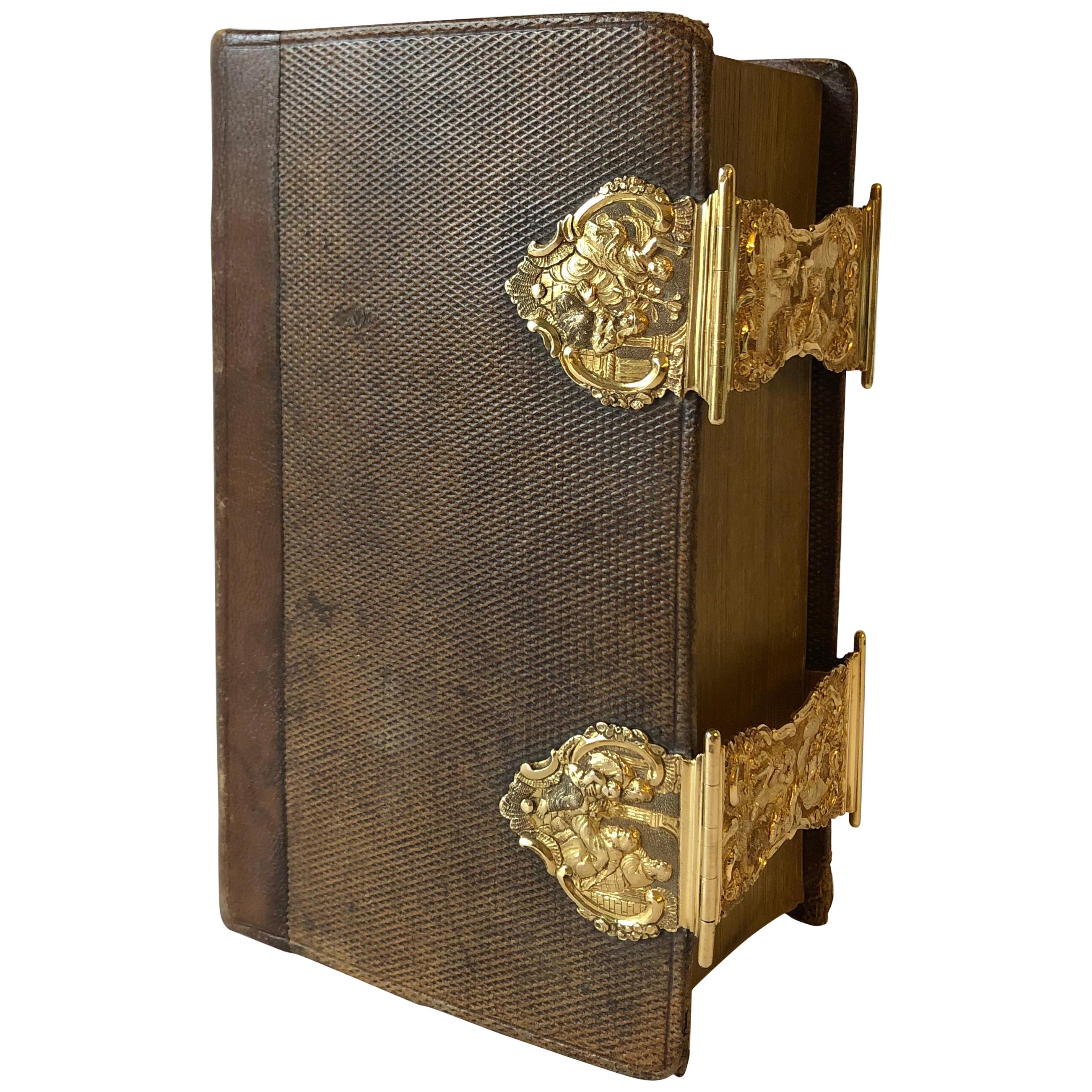 Dutch Bible with Gold Bookclasps