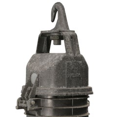 Lámparas colgantes industriales vintage de esmalte negro de Philips, Holanda