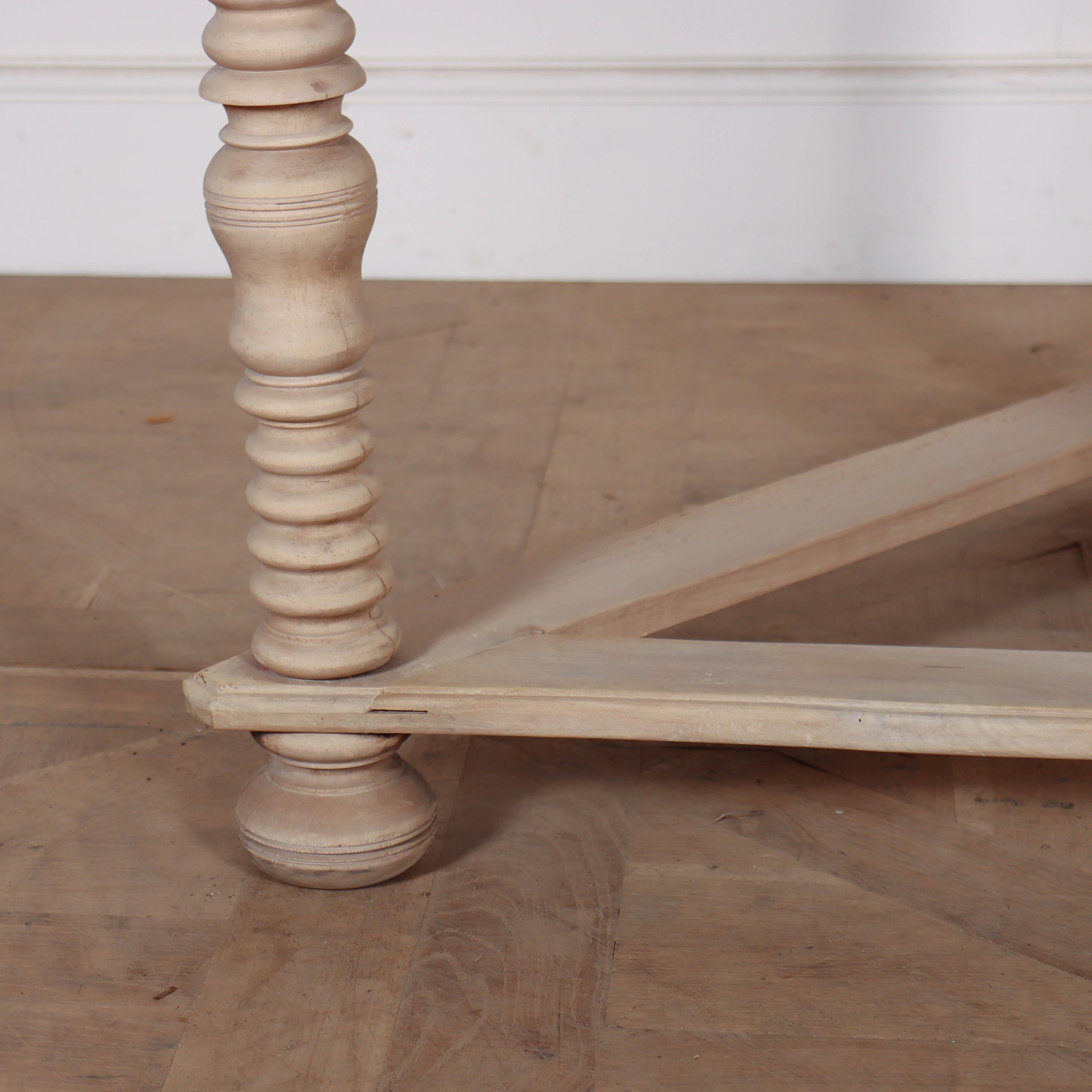 Dutch Bleached Walnut Console Table For Sale 1