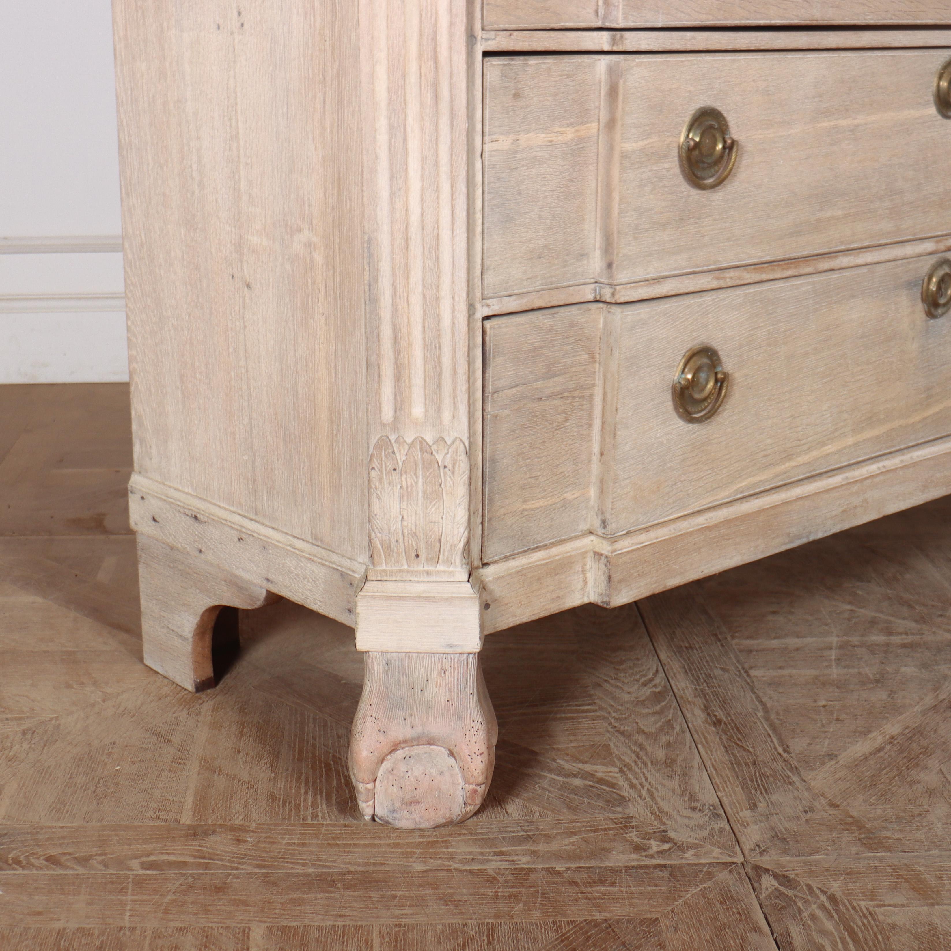 Dutch Bleached Oak Linen Cupboard For Sale 7
