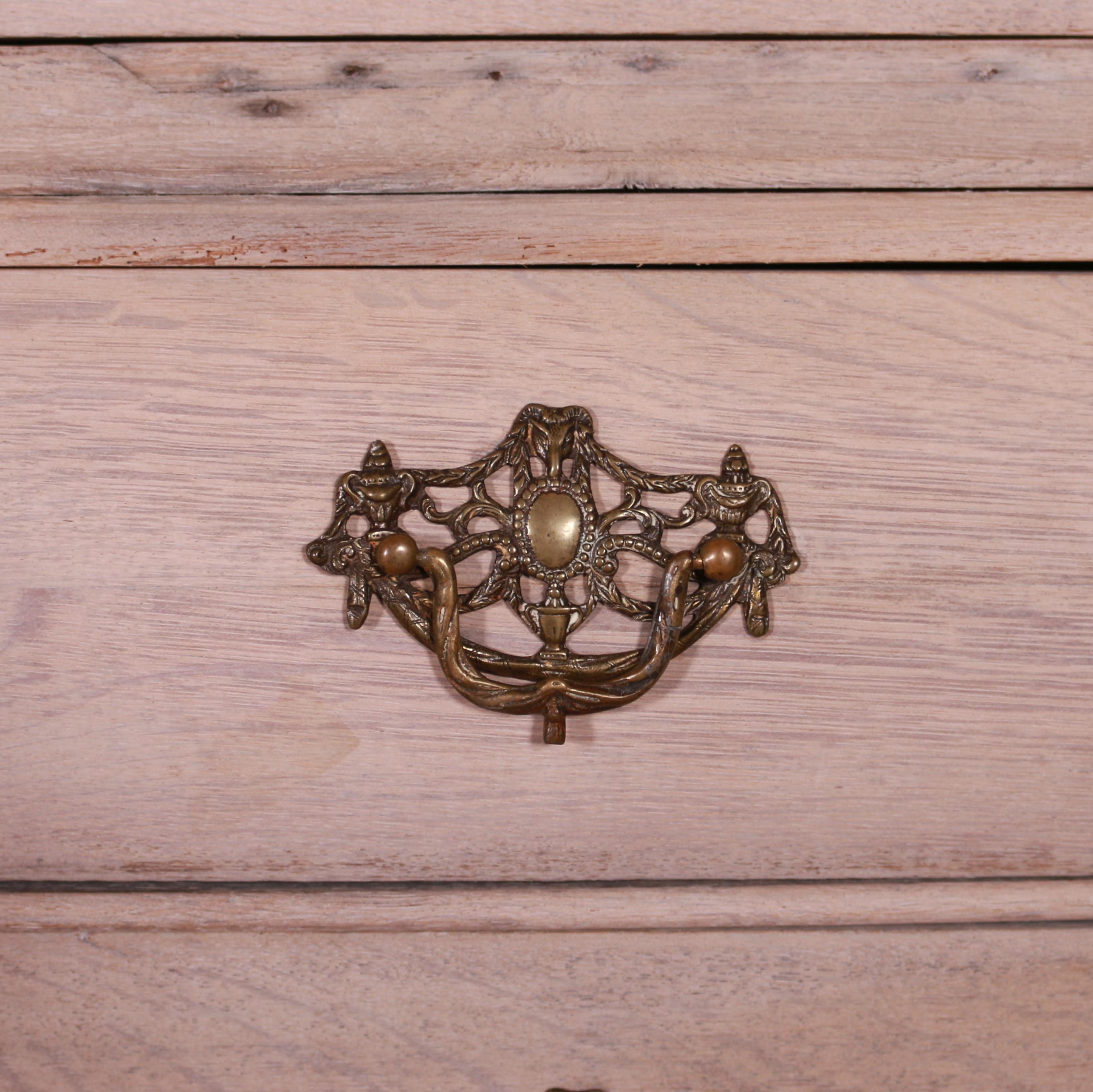 19th Century Dutch Bleached Oak Linen Cupboard