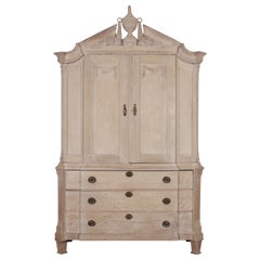 Dutch Bleached Oak Linen Cupboard